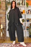 Lock Needlecord Panel Dip Side Top Charcoal
